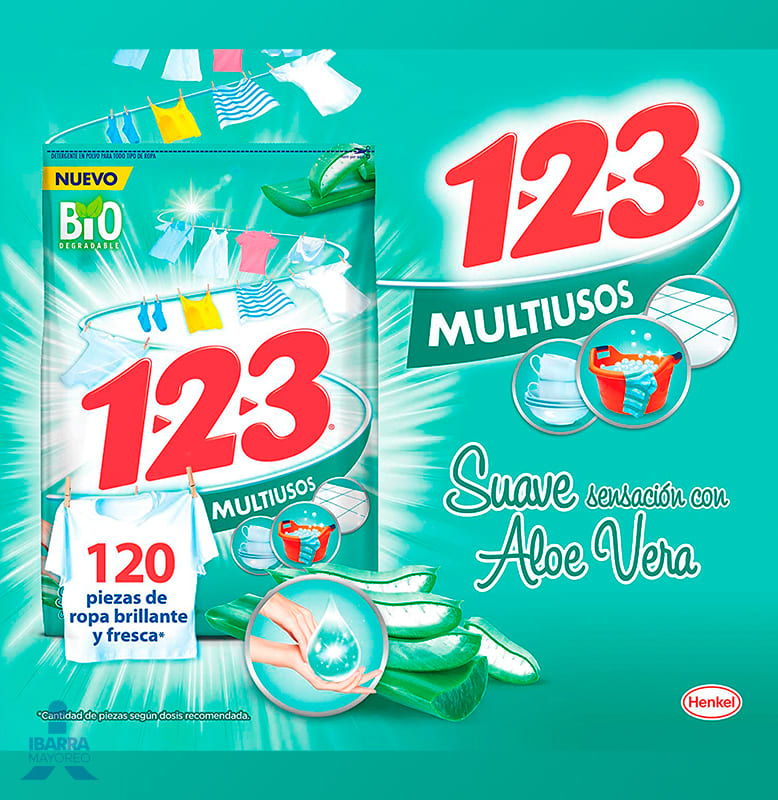 jabon en polvo 123 900 g precio