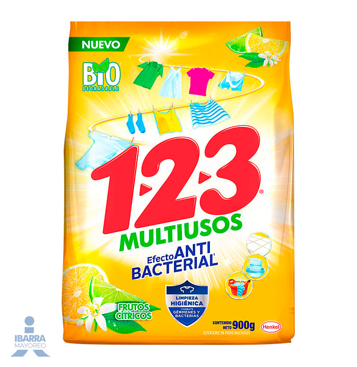 detergente 123 biodegradable 900 g | Ibarra Mayoreo