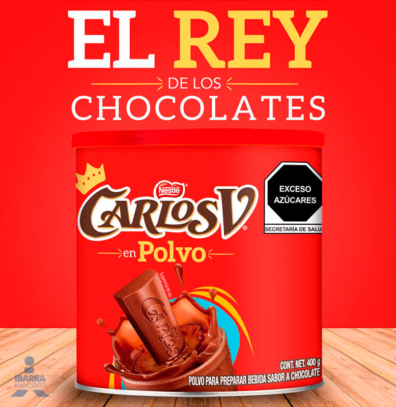 polvo carlos v para preparar bebida sabor a chocolate 400 g Ibarra Mayoreo