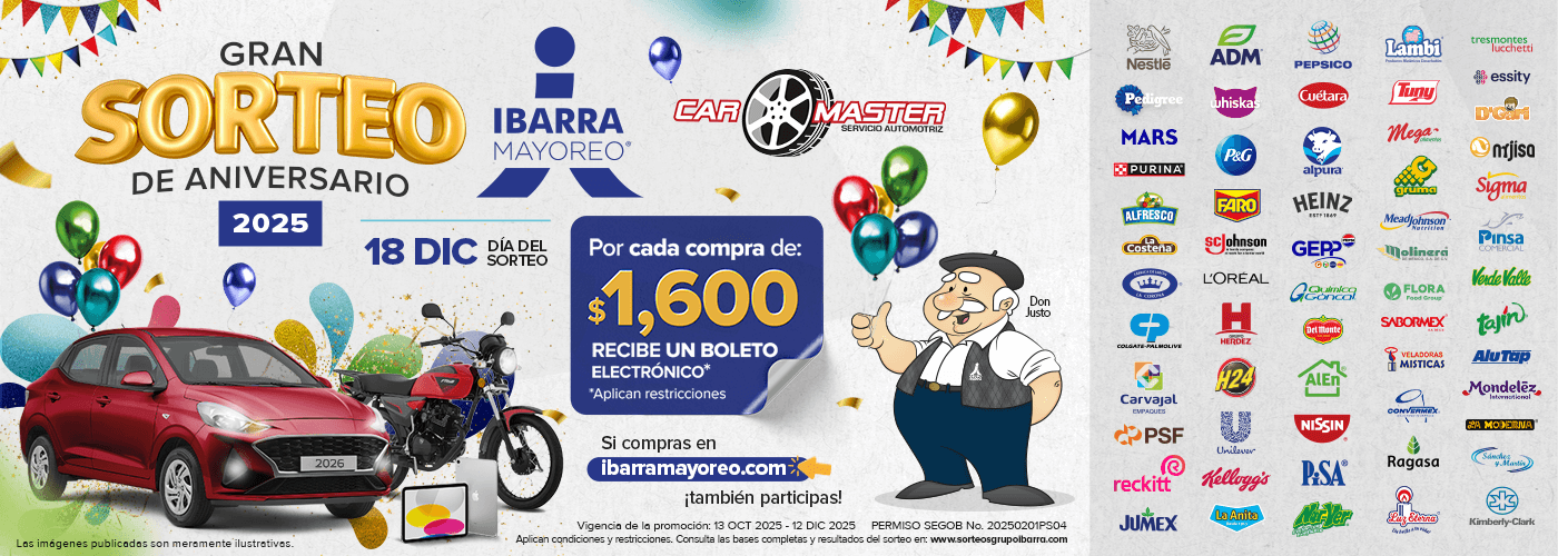 Gran sorteo de aniversario 2025,https://ibarramayoreo.com/catalogo/abarrotes/,,https://ibarramayoreo.com/catalogo/abarrotes/
